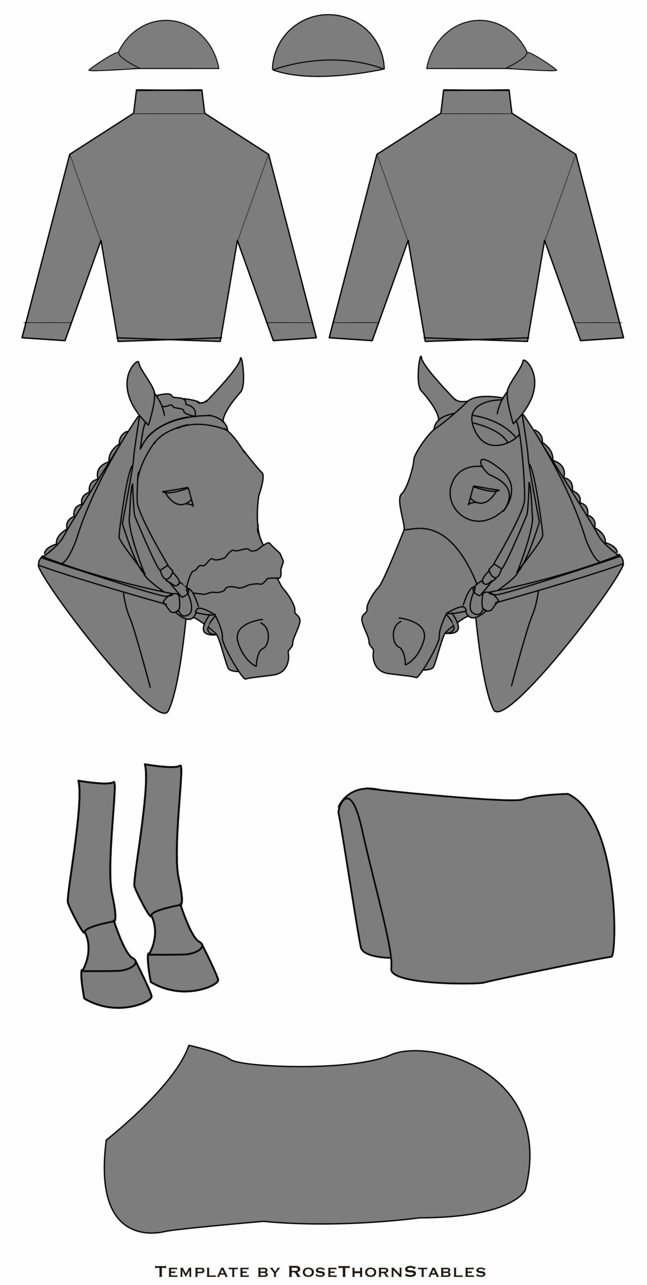 Racing Silks And Gear Template By RoseThornStables On DeviantArt