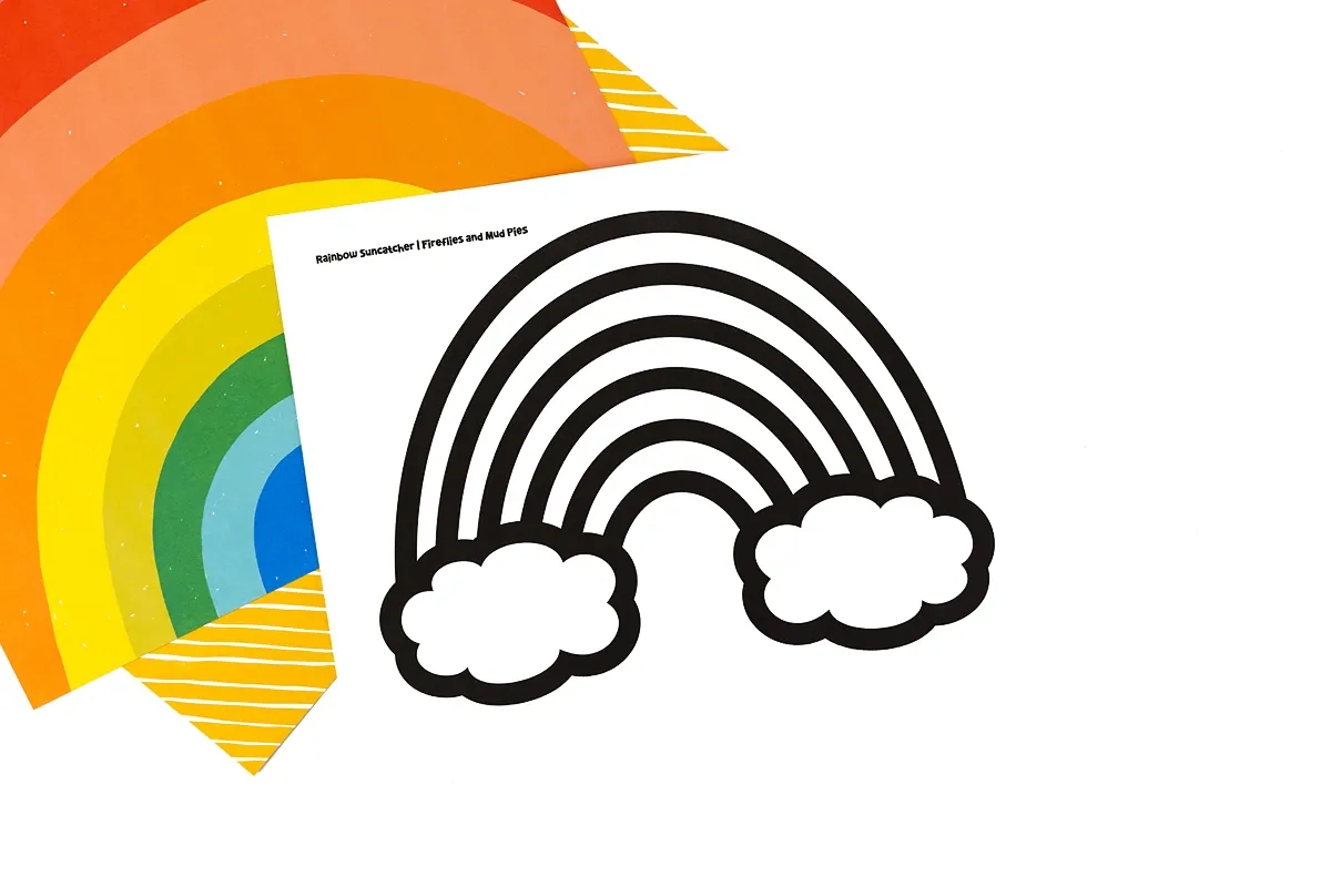 Rainbow Suncatcher Craft Free Printable Template Fireflies And Mud Pies