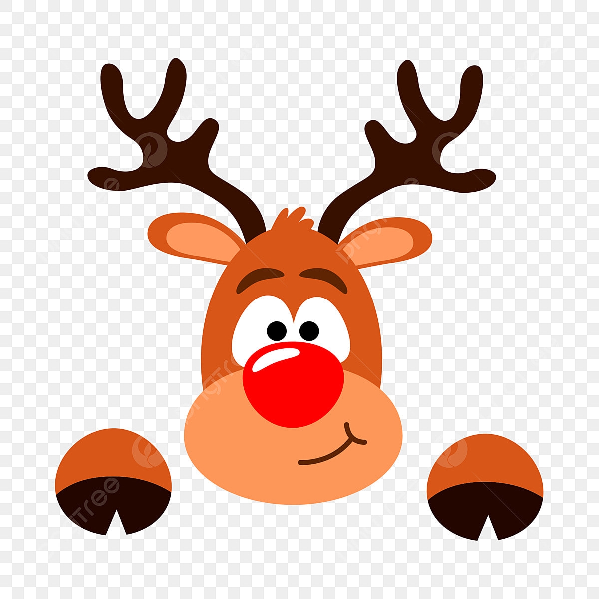 Free Printable Reindeer Face Template