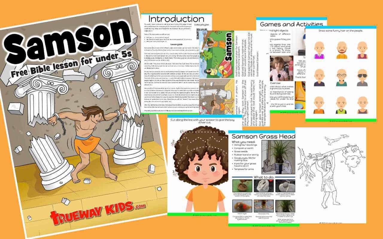 Samson Free Bible Lesson For Kids Trueway Kids