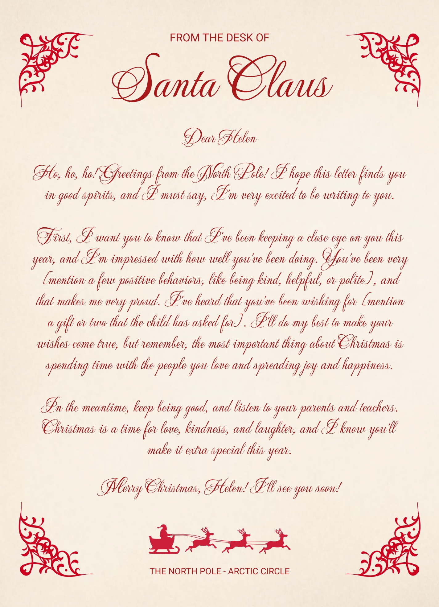 Free Santa Templates Printable