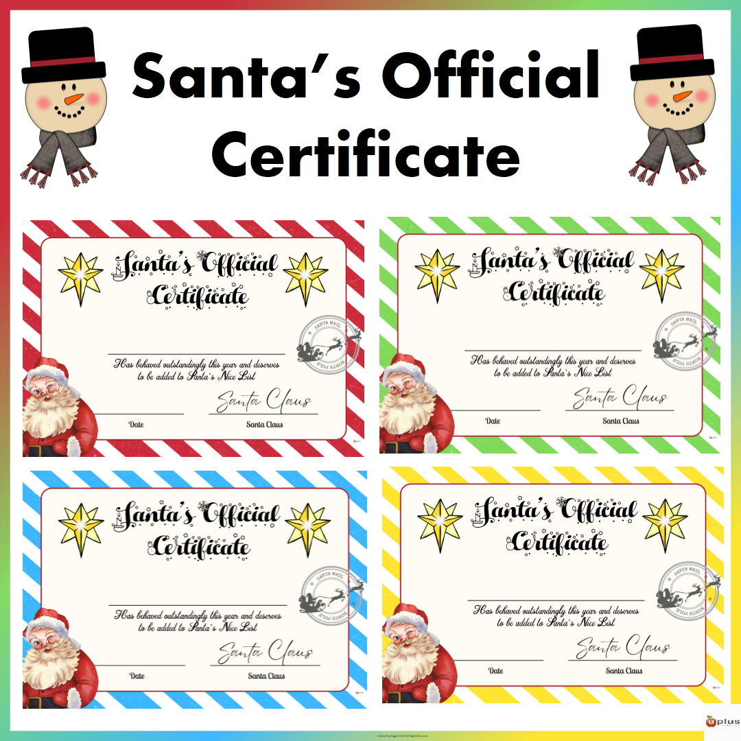 Santa s Official Nice List Christmas Certificate Made By Teachers