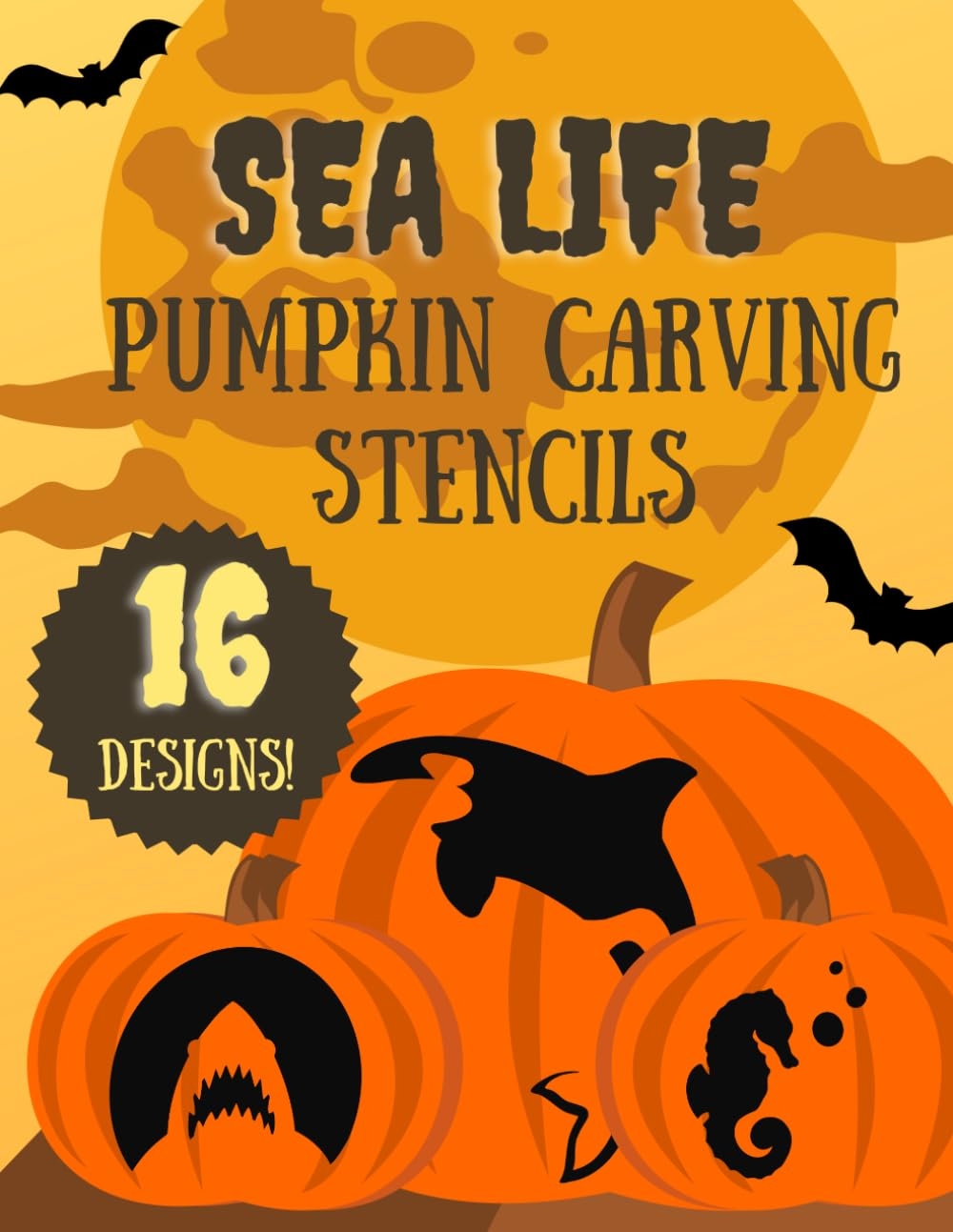 Sea Life Pumpkin Carving Stencils Ocean Creature Halloween Jack O Lantern Carving Templates Halloween Pumpkin Carving Stencils Series 2 Press KSG Amazon Books
