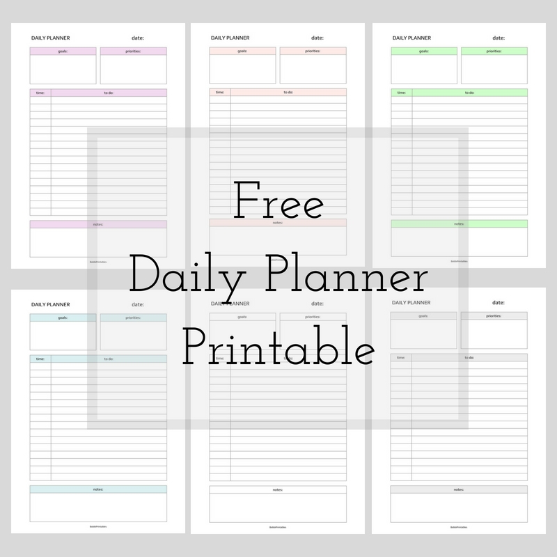 Simple Daily Planner Printable