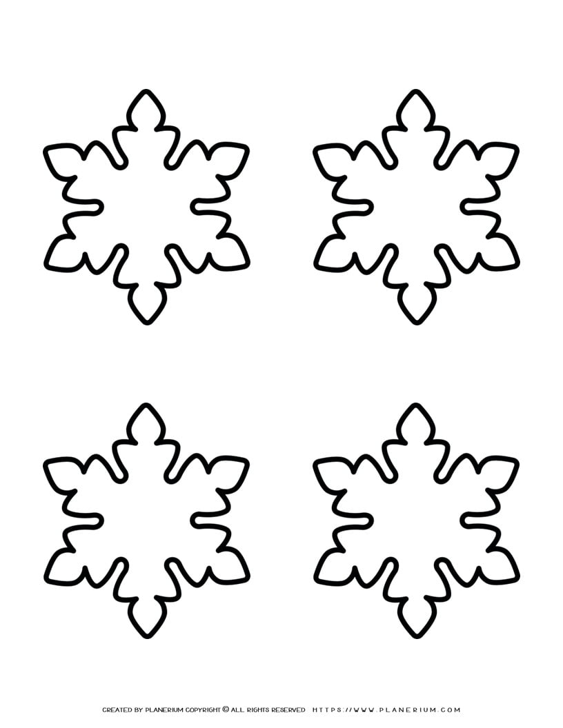 Snowflake Template Four Snowflakes Planerium