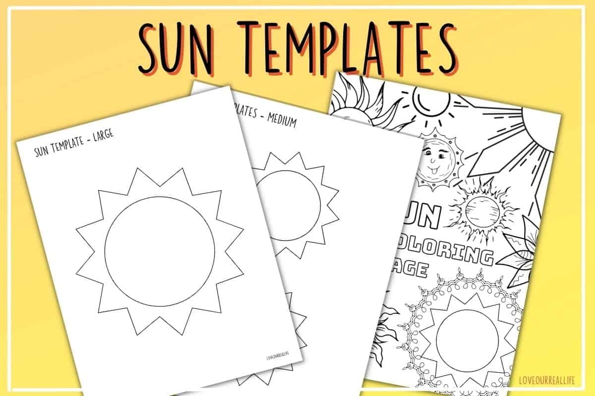 Sun Template Printable Free Templates Coloring Pages Love Our Real Life