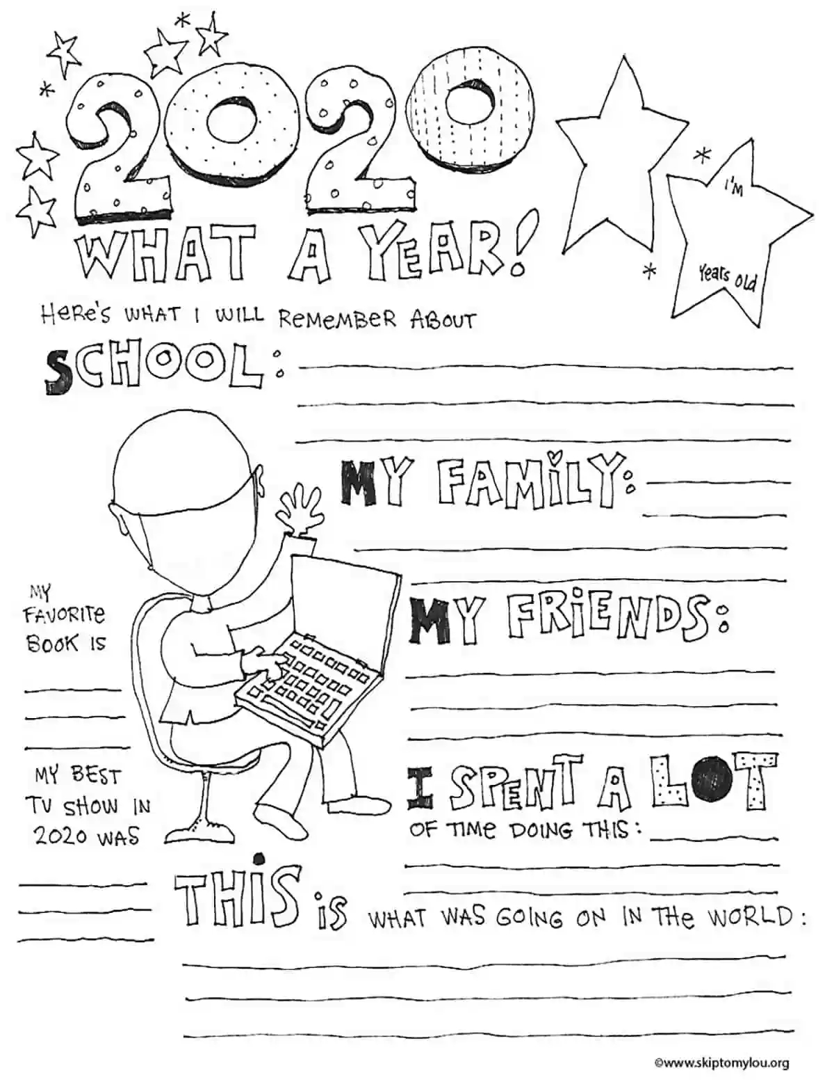 The 2024 Year In Review Coloring Page UPDATED Skip To My Lou