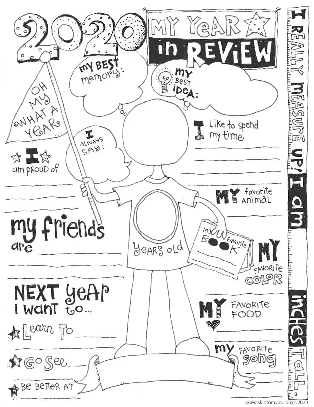 The 2024 Year In Review Coloring Page UPDATED Skip To My Lou