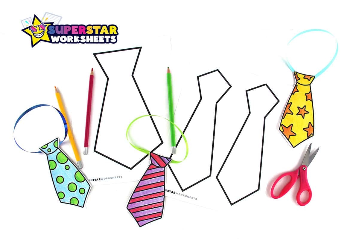Tie Template Free Printables Superstar Worksheets