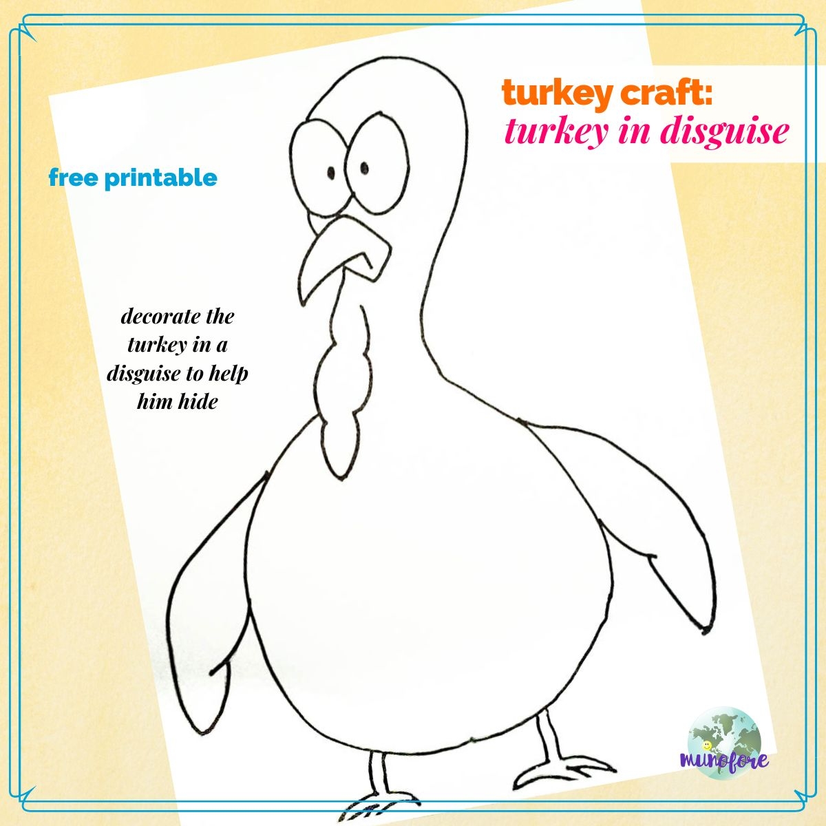 Free Printable Disguise A Turkey Template