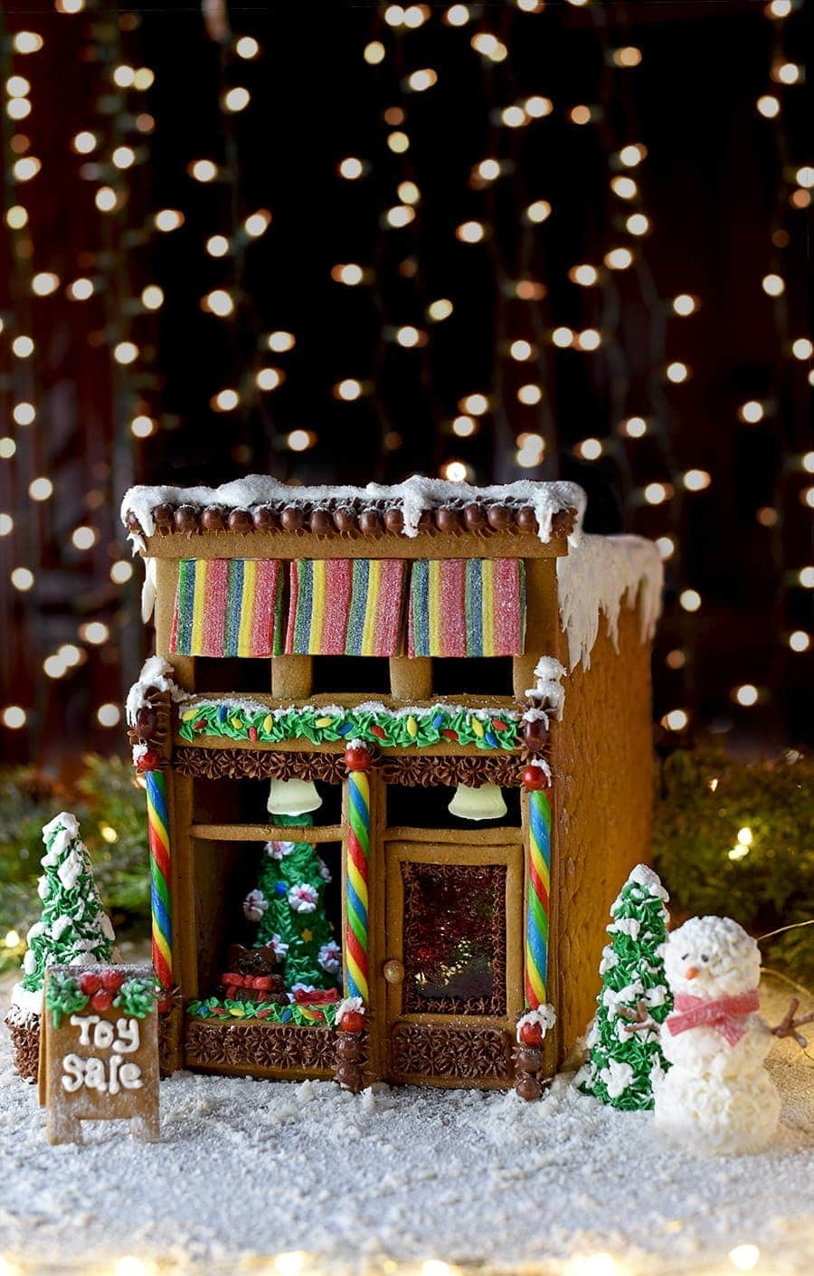 Victorian Storefront Gingerbread House Template Vintage Kitty