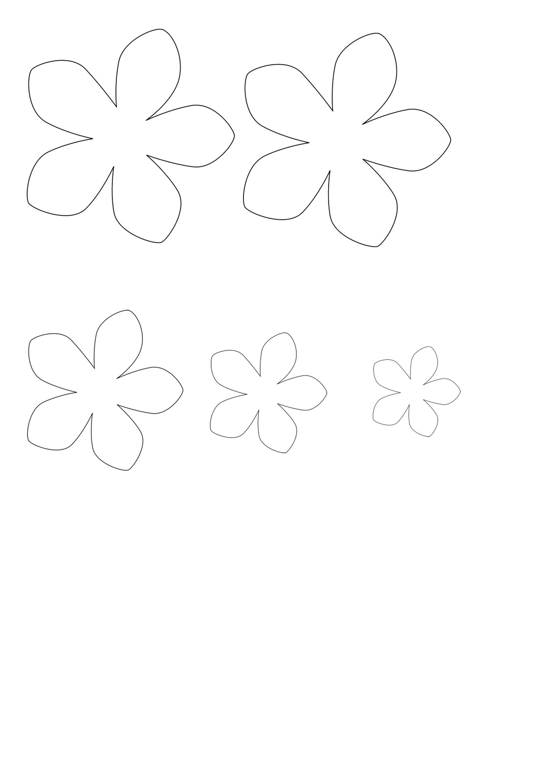 Wafer Paper Flower Template Clip Art Library Worksheets Library