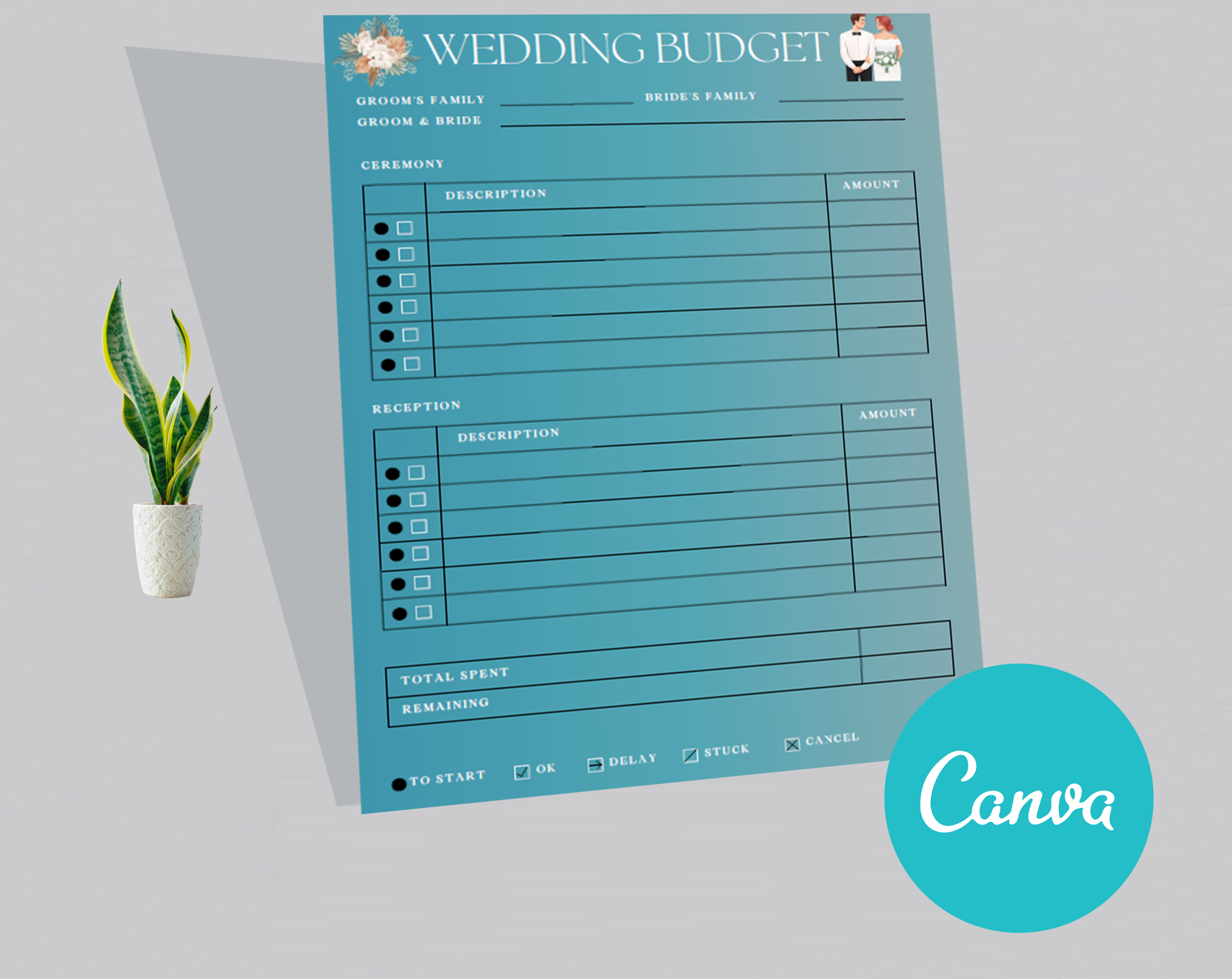 Printable Wedding Budget Template