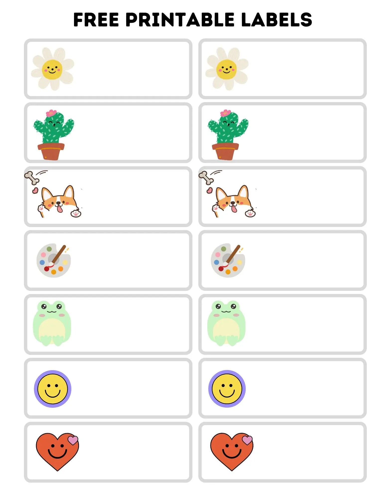 Editable Free Printable Labels Template