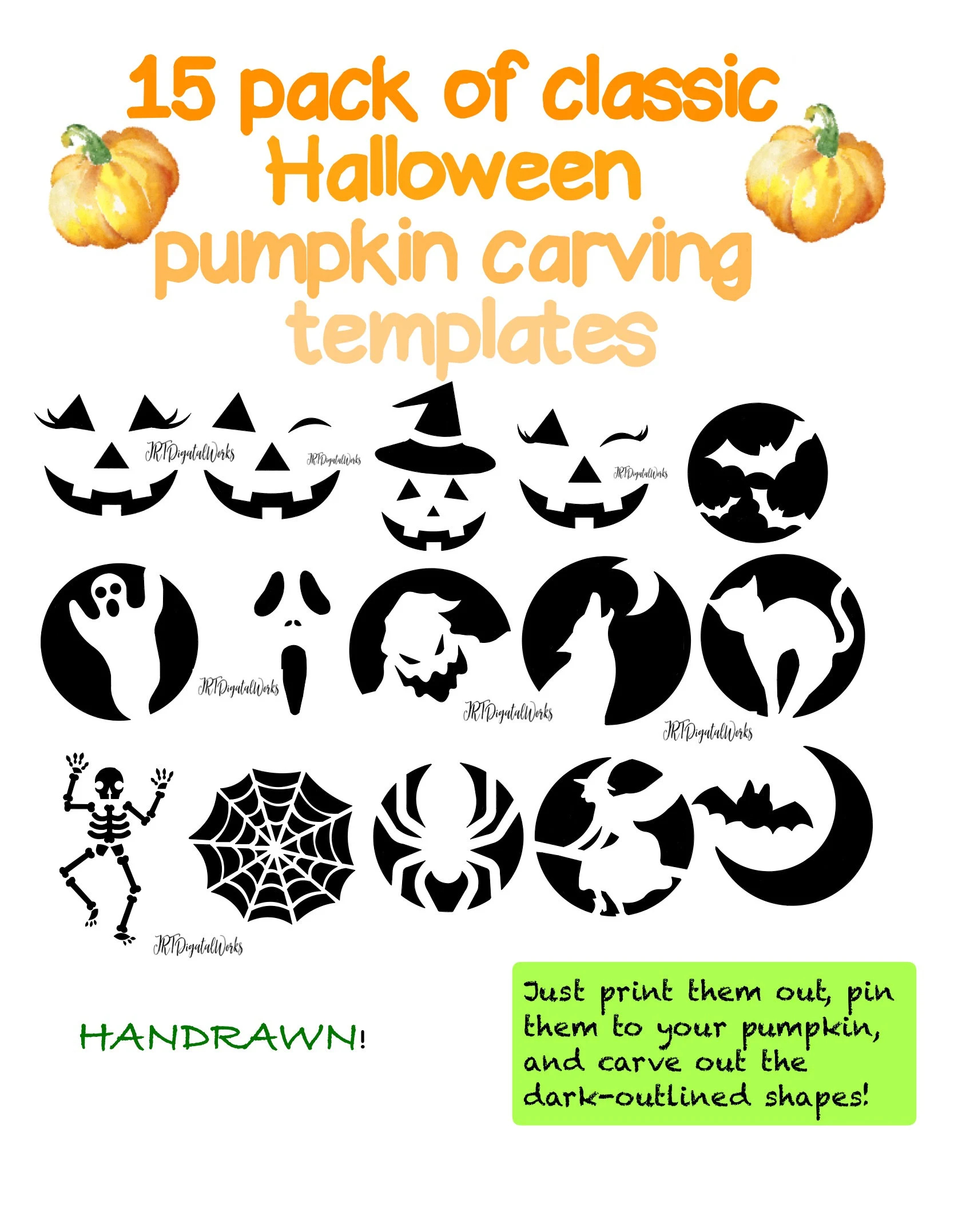 Pumpkin Carving Printable Templates Free