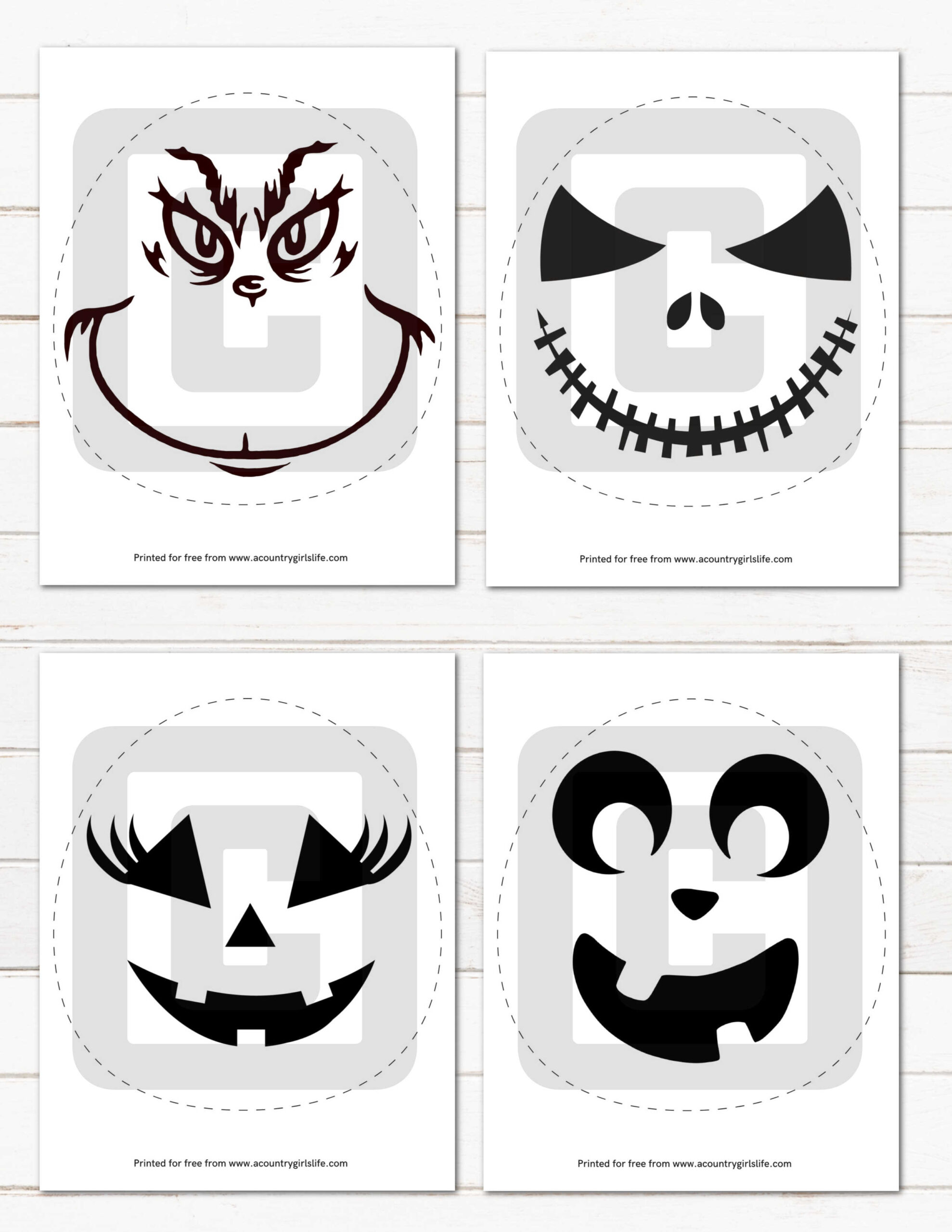 31 easy free printable pumpkin carving stencils a country worksheets library