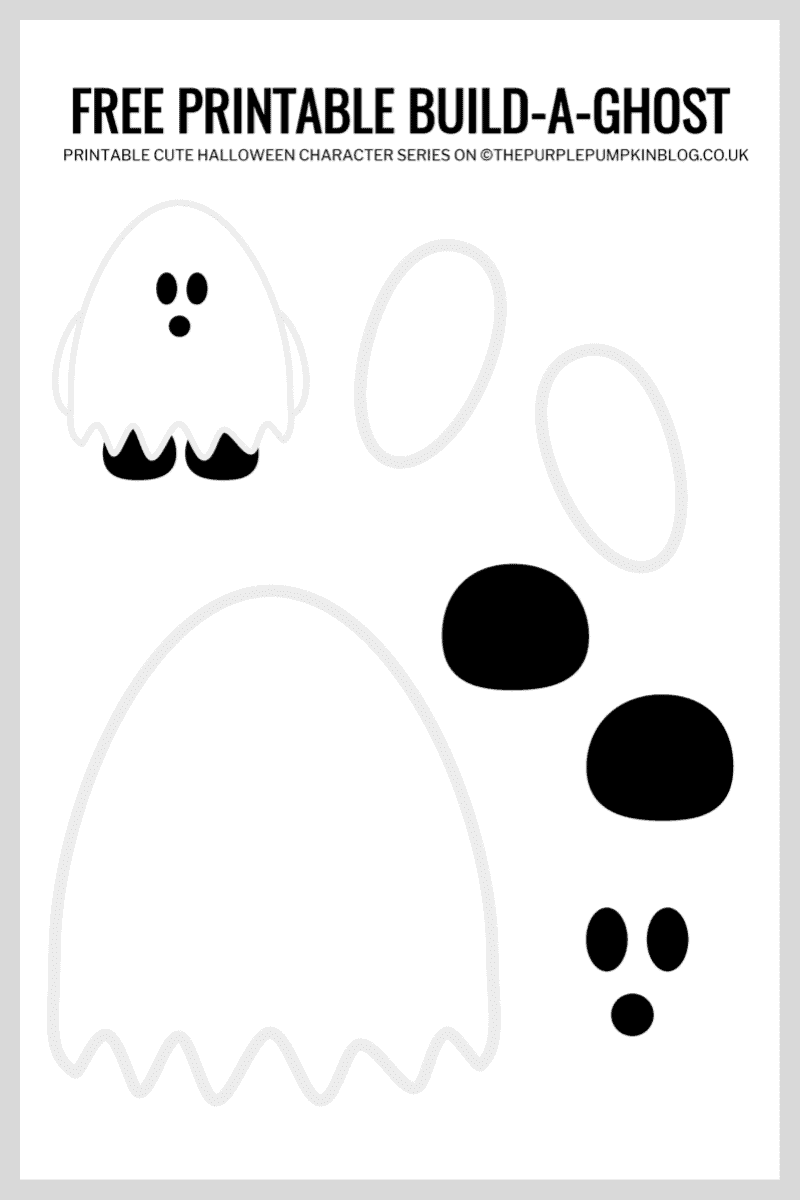 build a ghost free printable halloween paper ghost template