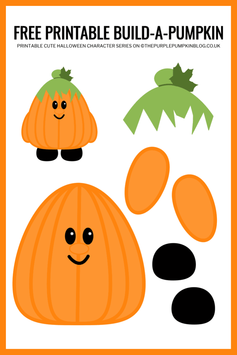 build a pumpkin free printable halloween paper craft for kids