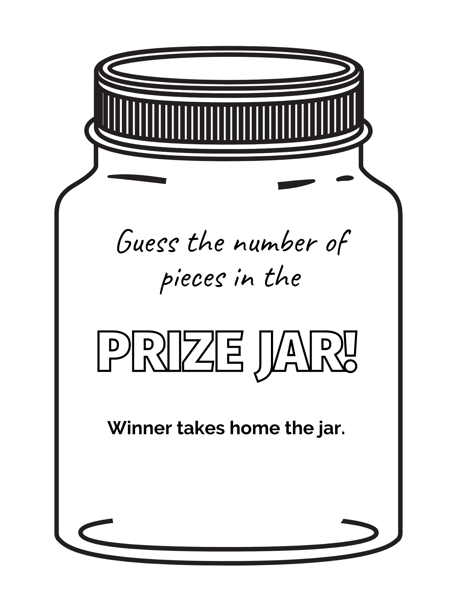 Free Printable Candy Guessing Game Template
