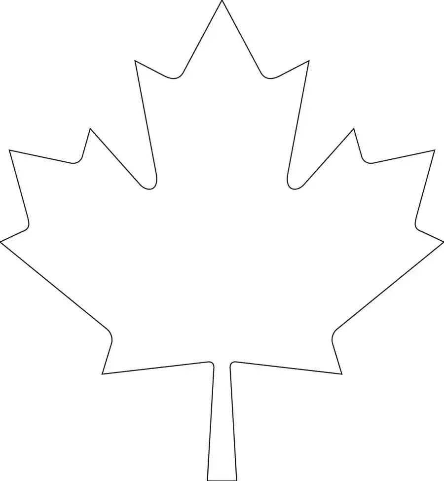 downloadable maple leaf template for your canada day crafts