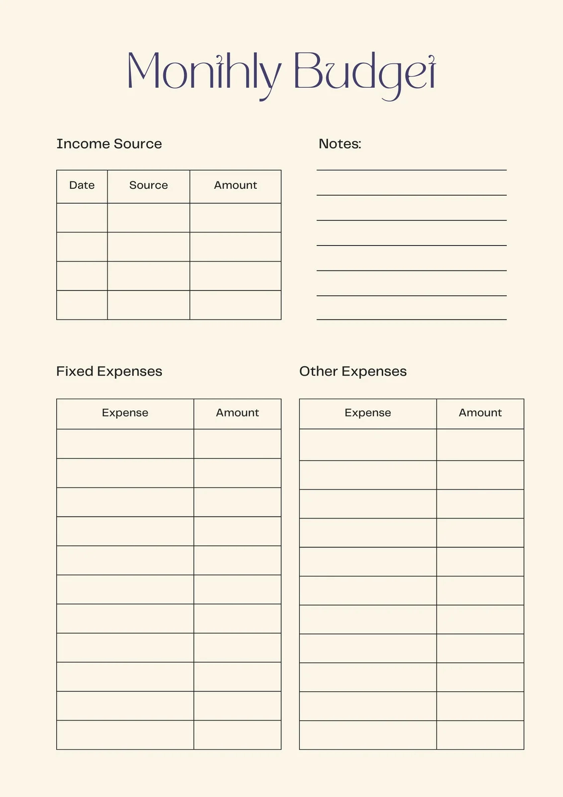 free and customizable budget templates
