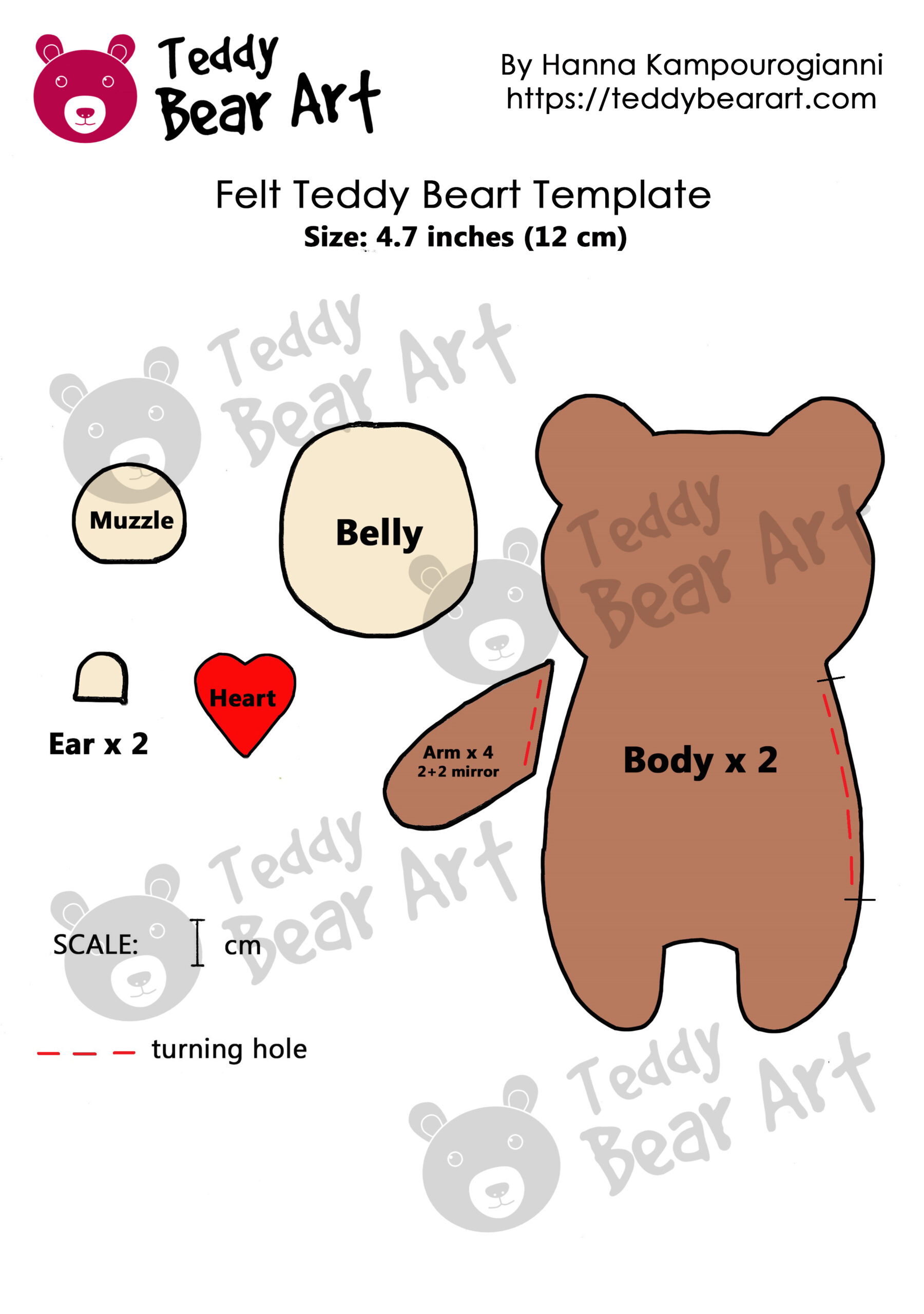 Bear Template Free Printable