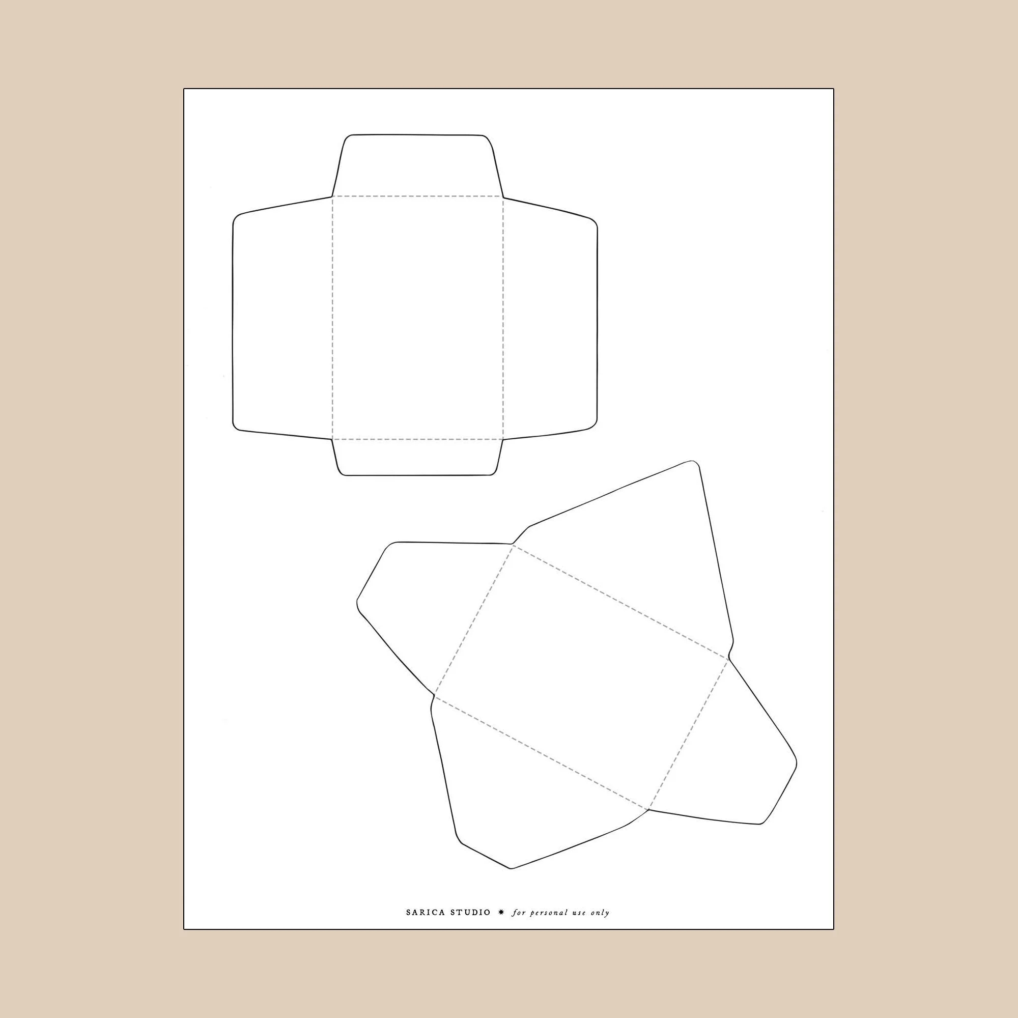 free mini envelope template printable sarica studio