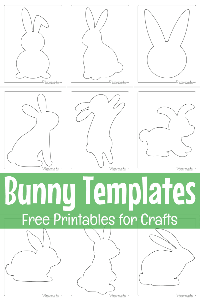 free printable bunny templates for spring u0026 easter crafts