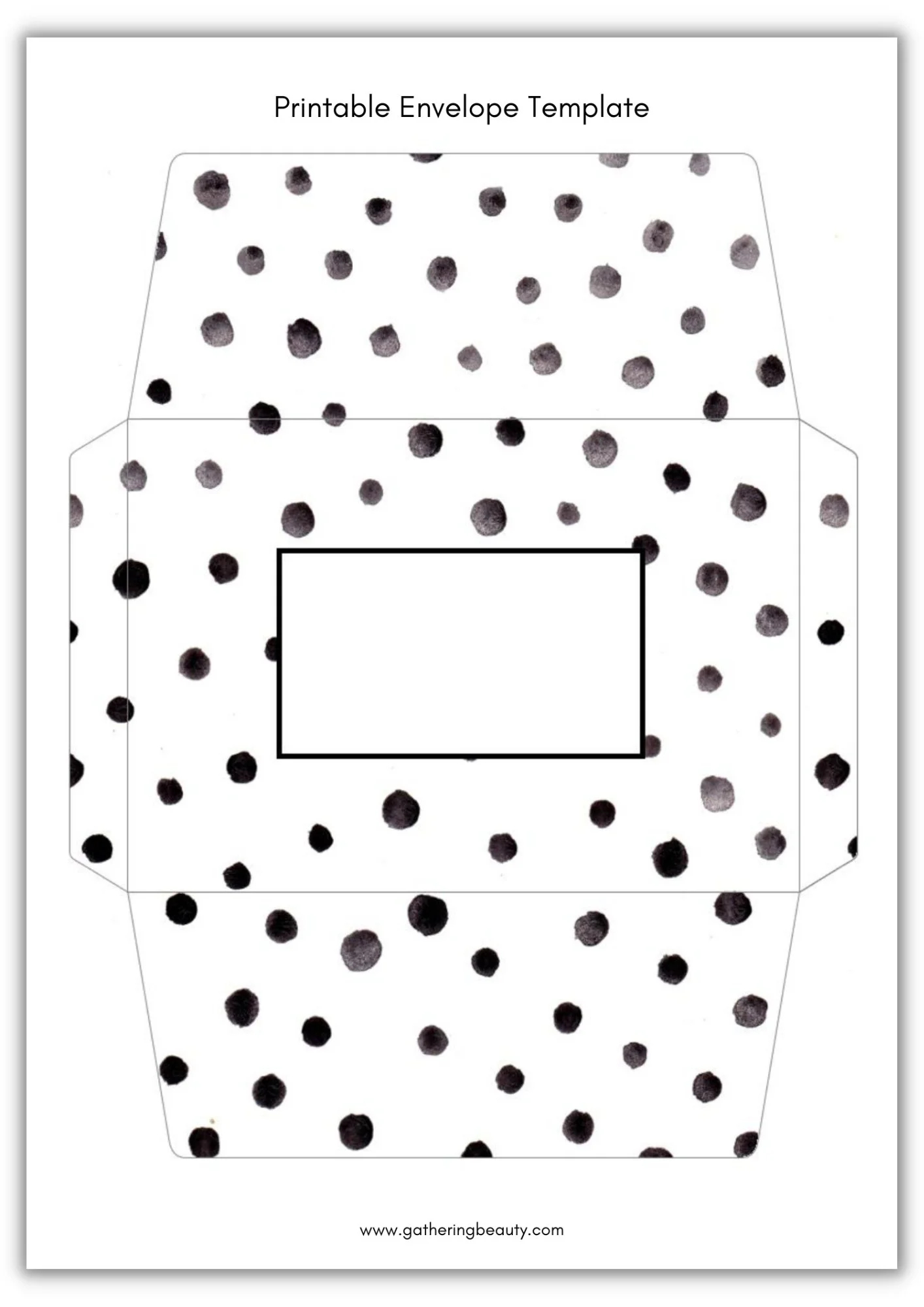 free printable envelope template gathering beauty