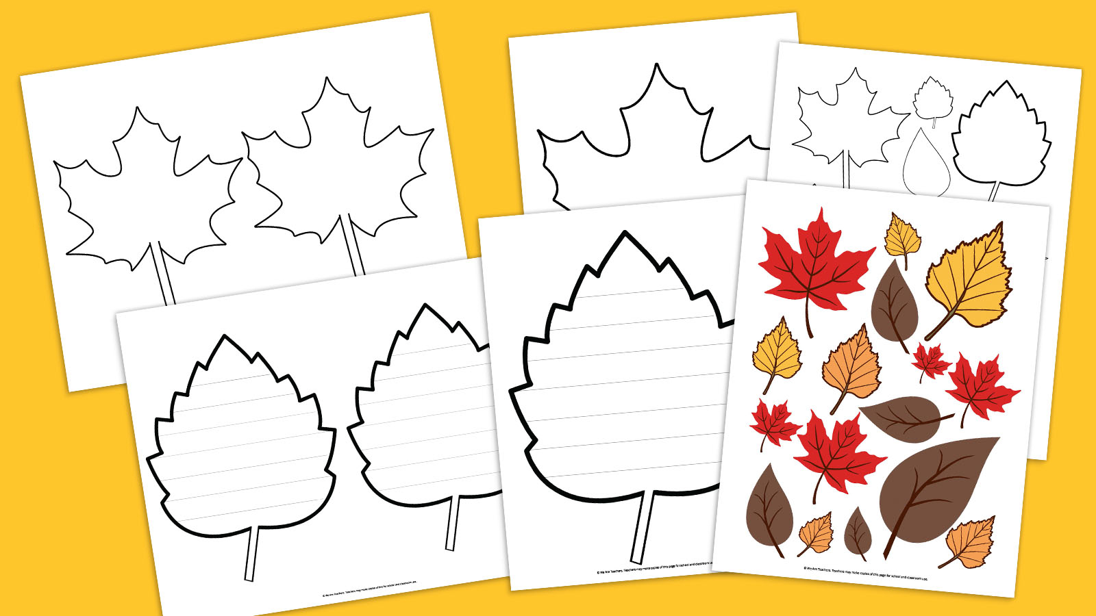 free printable leaf template bundle for fall