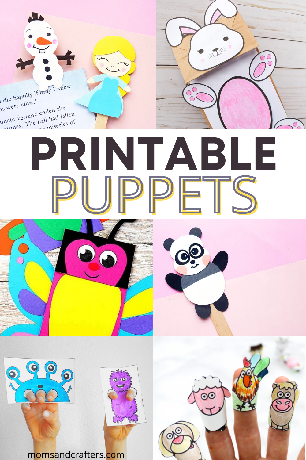 printable puppets to craft and play moms and crafters