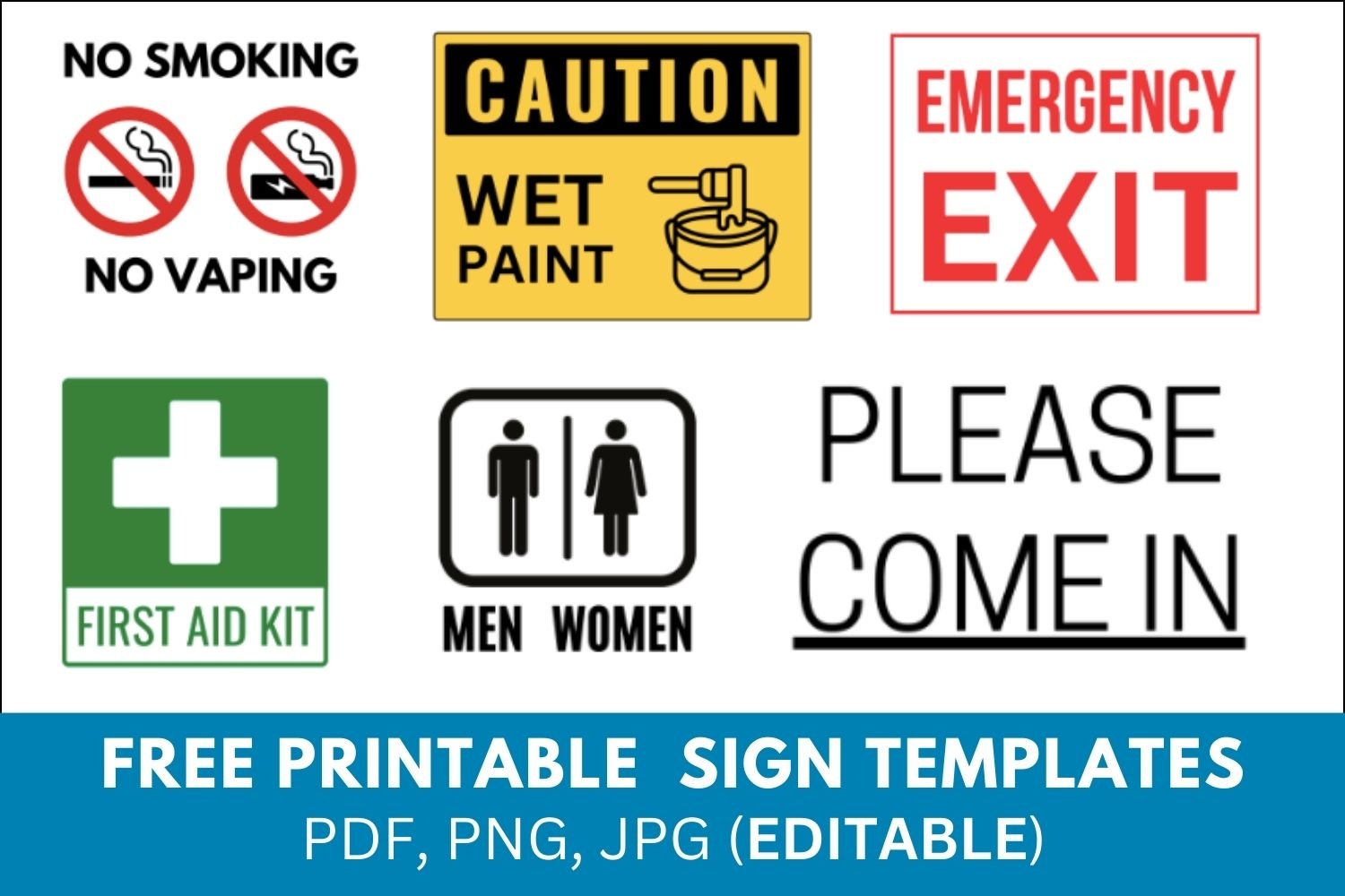 printable sign templates free pdf downloads