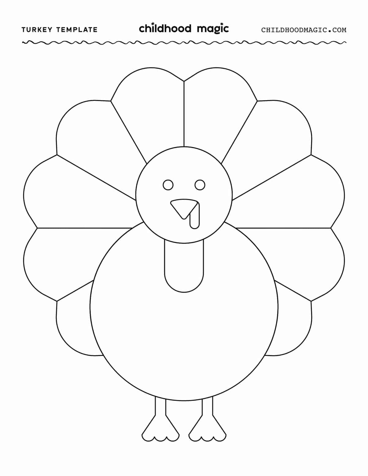 turkey template childhood magic
